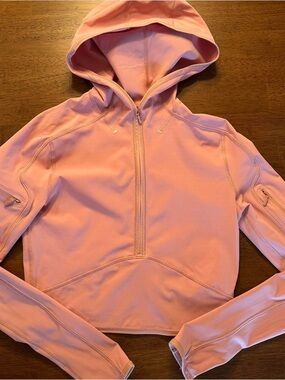 lululemon athletica Pink Half-Zip Hooded Performance Top